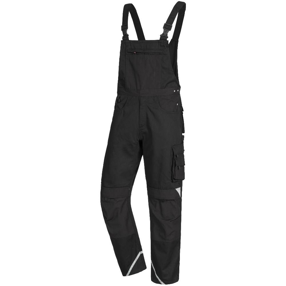 Arbeitshose Nitras Motion Tex Light Latzhose | schwarz | 245 g/qm | Gr