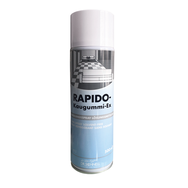 Dr. Schnell RAPIDO-Kaugummi-Ex Vereisungsspray - Zur Entfernung von Kaugummis auf Textilien, Bodenbelägen und Oberflächen - 500 ml Sprühdose