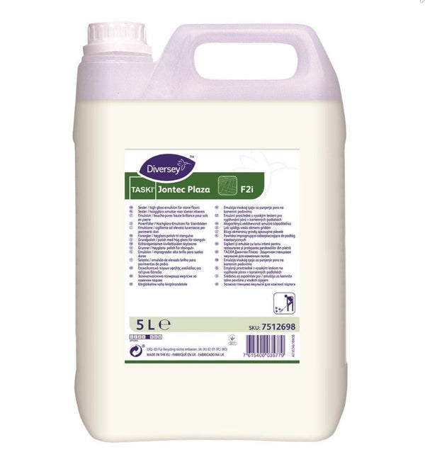 Taski Jontec Plaza F2i - Porenfüller und Hochglanz Emulsion für Steinböden - 5 Liter Kanister